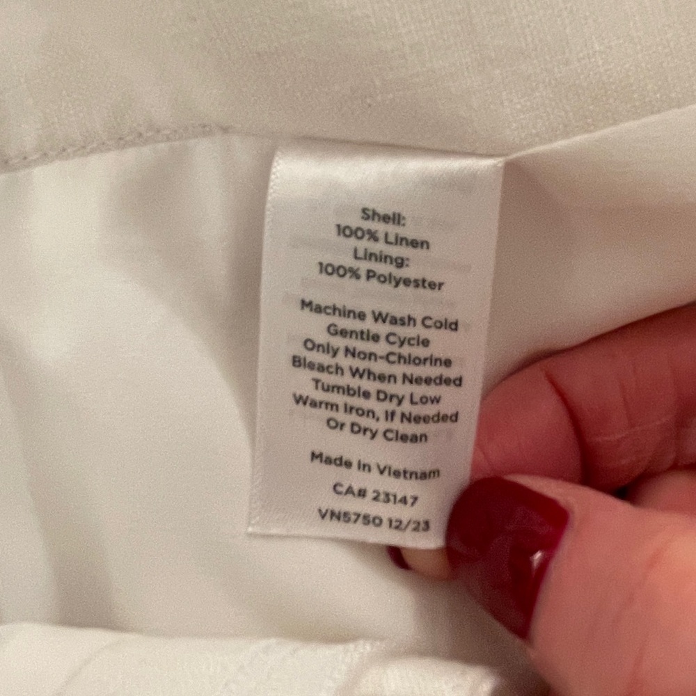 Talbots White Linen Trousers - Picture 11 of 16